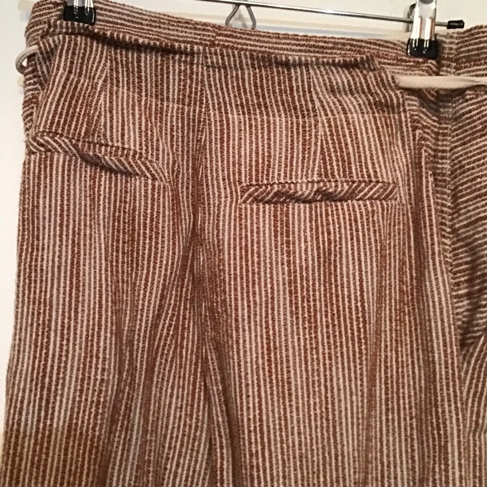 Free People Light at Sunrise High Waisted Vertical Stripped Pant Caraway-Cream - Picture 7 of 7